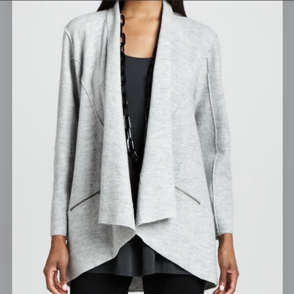 Eileen Fisher Jackets & Blazers - {Eileen Fisher} Boiled Wool Open Coat, EUC